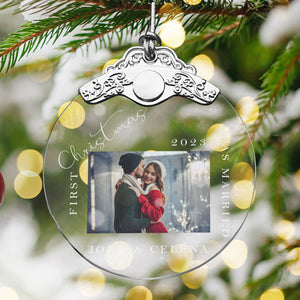 First Christmas Together Glass Ornaments: Elegant Holiday Keepsakes for Newlyweds 2024 - A39