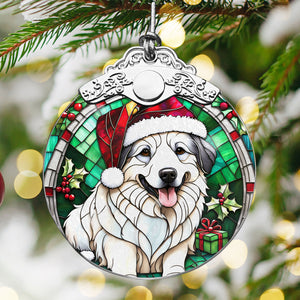 Christmas Dog Stained Glass Ornament | Unique Holiday Gift for Dog Lovers | Irish Wolfhound (Copy)