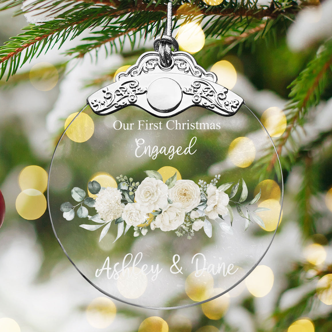 First Christmas Married Glass Ornaments: Elegant Holiday Keepsakes for Newlyweds 2024 - A10