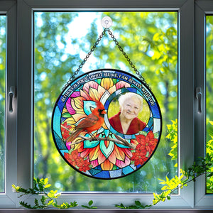 Memorial Stained Glass Suncatcher, Memorial Suncatcher for Windows Stained Glass : Although you cannot see me, I Am always with you