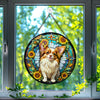 Papillon Stained Glass Suncatcher, Papillon Sunflower Suncatcher for Windows Stained Glass