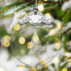 First Christmas Married Glass Ornaments: Elegant Holiday Keepsakes for Newlyweds 2024 - A15