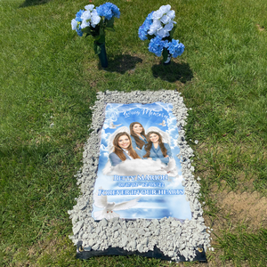 Personalized Memorial Grave Blanket, Custom Memorial Grave Blanket : in loving memory of, forvever in our hearts