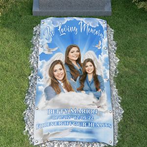 Personalized Memorial Grave Blanket, Custom Memorial Grave Blanket : in loving memory of, forvever in our hearts