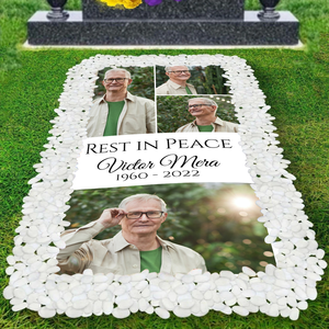 Custom Memorial Grave Blanket :  Rest in peace