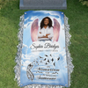 Custom Memorial Grave Blanket :  In memorial of a special someone