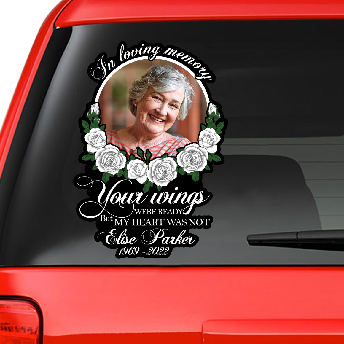 Custom In Loving Memory Sticker Personal Memory Decal Car : in loving memory, your wings were ready but my heart was not