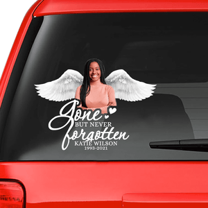 Personalized Memorial Sticker Memory Decal Car : Gone But Never Forgotten Wings