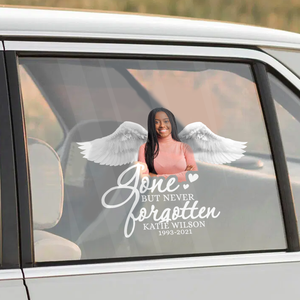 Personalized Memorial Sticker Memory Decal Car : Gone But Never Forgotten Wings