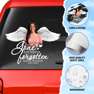 Personalized Memorial Sticker Memory Decal Car : Gone But Never Forgotten Wings