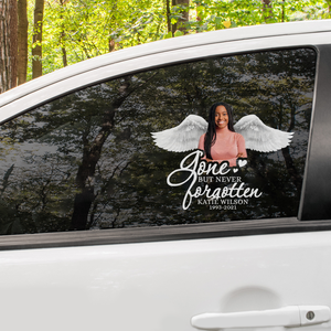 Personalized Memorial Sticker Memory Decal Car : Gone But Never Forgotten Wings