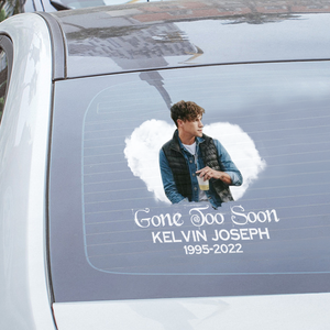 Custom In Loving Memory Sticker : In Loving Memory, Gone Too Soon