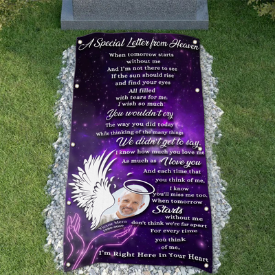 Personalized Memorial Grave Blanket :  A Special Letter From Heaven A03