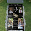 Custom Memorial Grave Blanket Outdoor : God has you in his arms, i have you in my heart