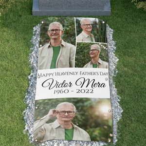 Custom Memorial Grave Blanket Outdoor 009