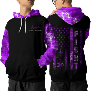 Crohn's Warrior Hoodie 3D For Women For Men : Fight