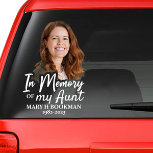 Custom In Memorial Sticker Personal Memory Decal Car :  in memory of my Aunt