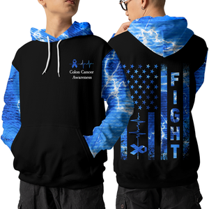 Colon Cancer Warrior Hoodie 3D For Women For Men : Fight