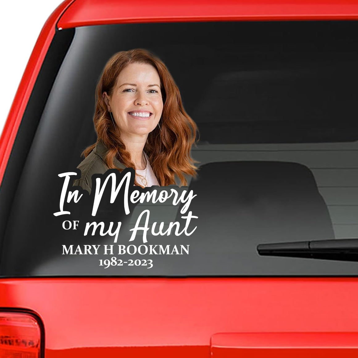 Custom In Memorial Sticker Personal Memory Decal Car :  in memory of my Aunt