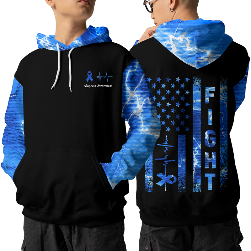 Alopecia Warrior Hoodie 3D For Women For Men : Fight