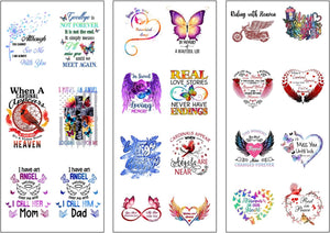 23pcs Memorial Sticker. Loss of Loved One Car Sticker Watercolor, Memorial Sticker A03