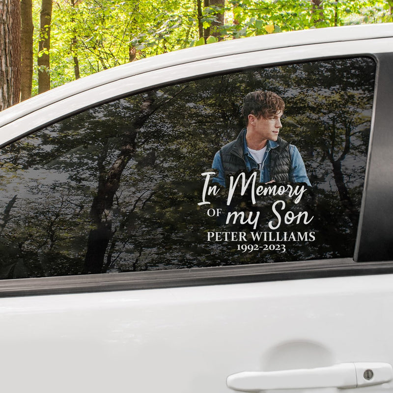 Custom In Memorial Sticker Personal Memory Decal Car :  in memory of my son
