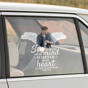 Custom in loving memory sticker, Personal Memory Decal Car : Son, Always on my mind forever in my heart