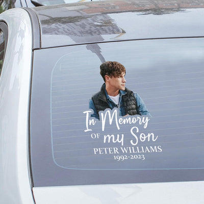 Custom In Memorial Sticker Personal Memory Decal Car :  in memory of my son
