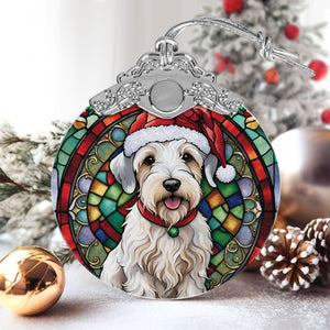 Christmas Dog Stained Glass Ornament | Unique Holiday Gift for Dog Lovers | Sealyham Terrier