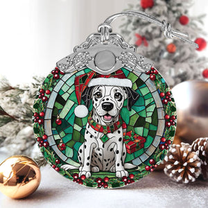 Christmas Dog Stained Glass Ornament | Unique Holiday Gift for Dog Lovers | Dalmatian