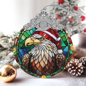 Eagle Stained Glass Christmas Glass Ornament, Elegant Holiday Décor for Your Tree, Glass Ornament christmas 2024