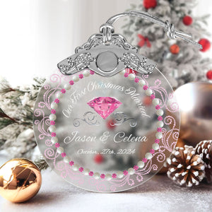 First Christmas Married Glass Ornaments: Elegant Holiday Keepsakes for Newlyweds 2024 - A26