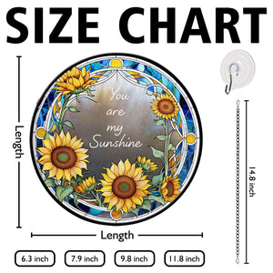 Sunflower Stained Glass Suncatcher : your are my sunshine