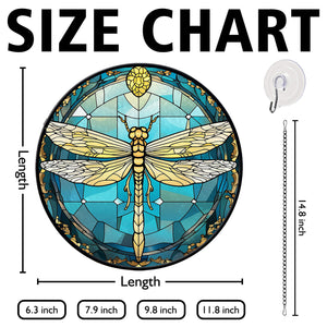 Dragonfly Stained Glass Suncatcher, Dragonfly Suncatchers for Windows Stained Glass