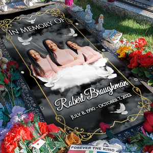 Personalized Memorial Grave Blanket, Custom Memorial Grave Blanket : in memory of