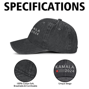 Support Kamala Harris 2024 embroidered Hat , Kamala Harris 47 embroidered Hat, 2024 Kamala Harris embroidered Hat -A05