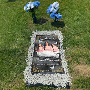 Personalized Memorial Grave Blanket, Custom Memorial Grave Blanket : in memory of