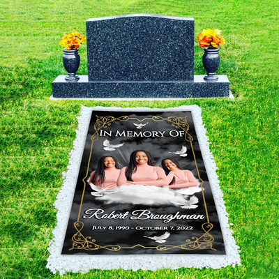 Personalized Memorial Grave Blanket, Custom Memorial Grave Blanket : in memory of