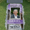 Custom Memorial Grave Blanket Happy Heavenly Father's Day :  In Loving Memory Of My Dad