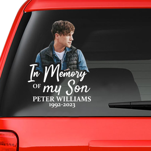 Custom In Memorial Sticker Personal Memory Decal Car :  in memory of my son