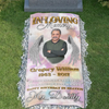 Custom Memorial Grave Blanket : In loving memory - Happy Birthday in heaven