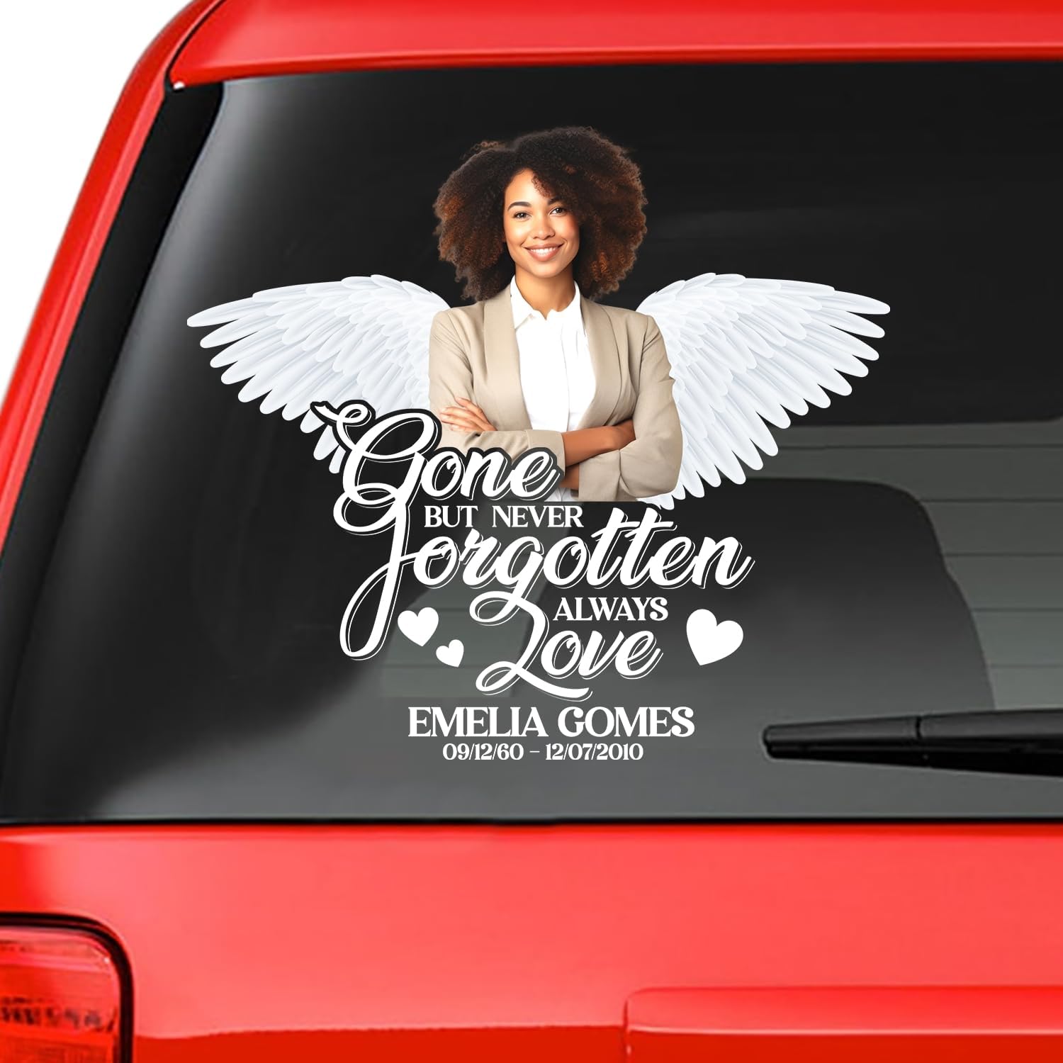 Custom in loving memory sticker, Personal Memory Decal Car : Gone But never forgotten always love