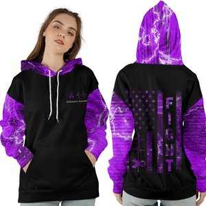 Alzheimer's Warrior Hoodie 3D For Women For Men : Fight