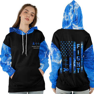 Prostate Cancer Warrior Hoodie 3D For Women For Men : Fight