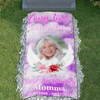 Custom Memorial Grave Blanket : Long Live, Rest in Beauty A02