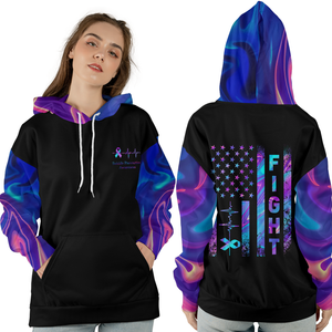 Suicide Prevention Awareness Warrior Hoodie 3D For Women For Men : Fight