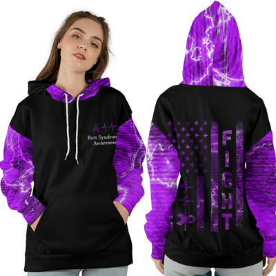 Rett Syndrome Warrior Hoodie 3D For Women For Men : Fight