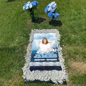 Custom Memorial Grave Blanket : in loving memory of , Forever in our hearts