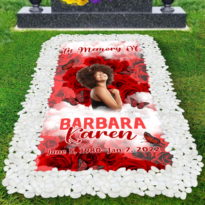 Custom Memorial Grave Blanket : in memory of 08