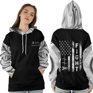 Mesothelioma Warrior Hoodie 3D For Women For Men : Fight